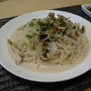 ダイエットに♡きのこと明太子の白滝パスタ♡